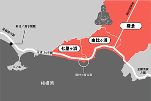 稲村ヶ崎の地図