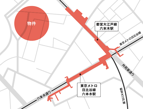 六本木 事業用地Ⅱの所在地