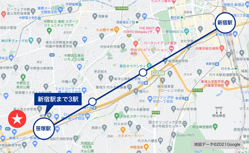 （仮称）CREAL渋谷笹塚の地図