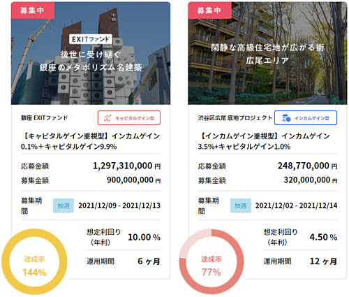 銀座EXITファンド / 渋谷区広尾底地プロジェクト