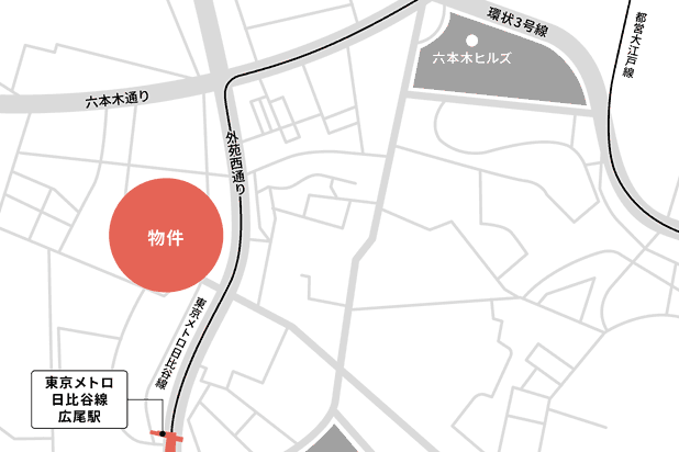 西麻布 マンション40bの地図