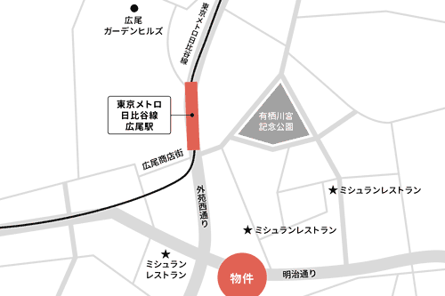 広尾区分店舗Ⅱの地図