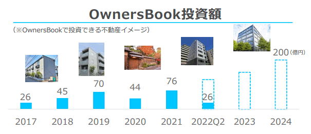 オーナーズブックの投資額推移グラフ