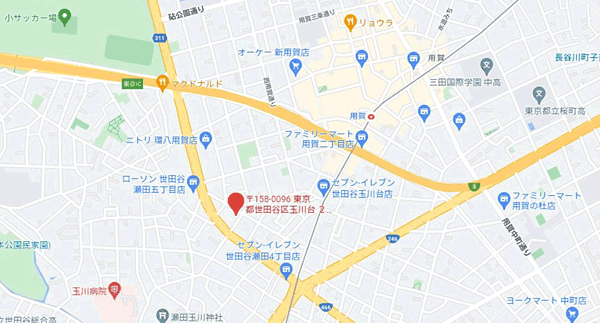 フジテラス用賀の地図