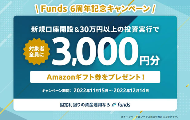 Funds 6周年記念キャンペーン