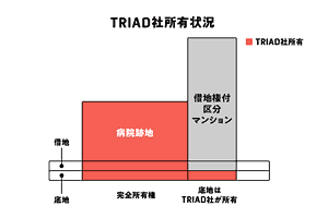 代々木公園事業用地のTRIAD社所有状況