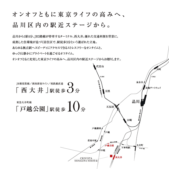 CREVISTA品川西大井Ⅱのアクセス図