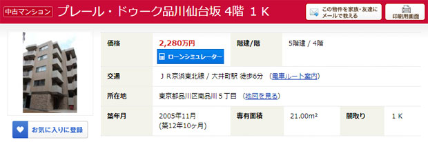 大井町駅徒歩5分圏内の1K～1DKの中古マンション