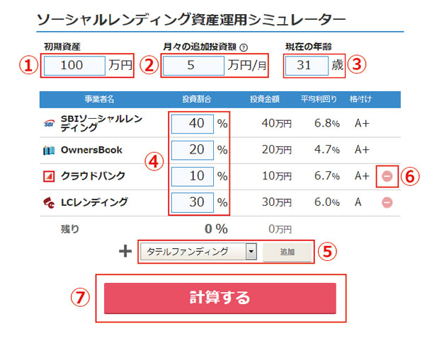 資産運用シミュレーターの説明①