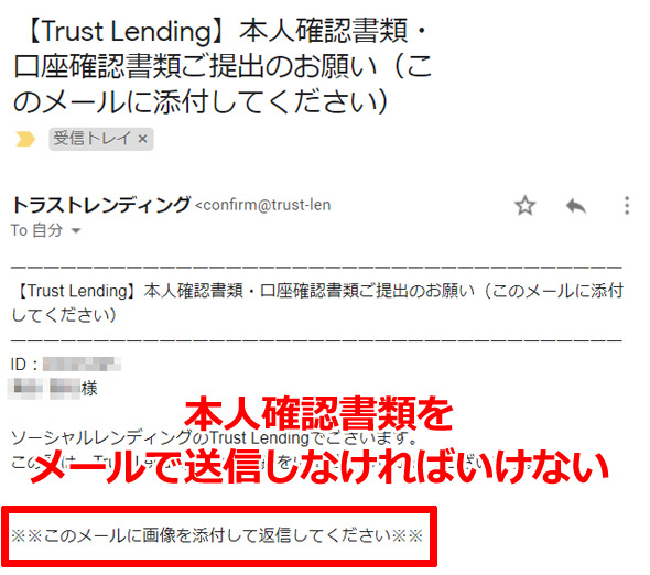 本人確認書類送付用メール