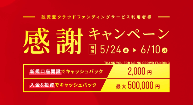 クラウドバンクの感謝キャンペーン