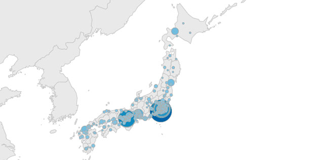 ソーシャルレンディング投資の学校の都道府県別ユーザー数