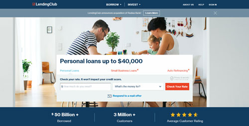 Lending Club（レンディングクラブ）のWEBサイト